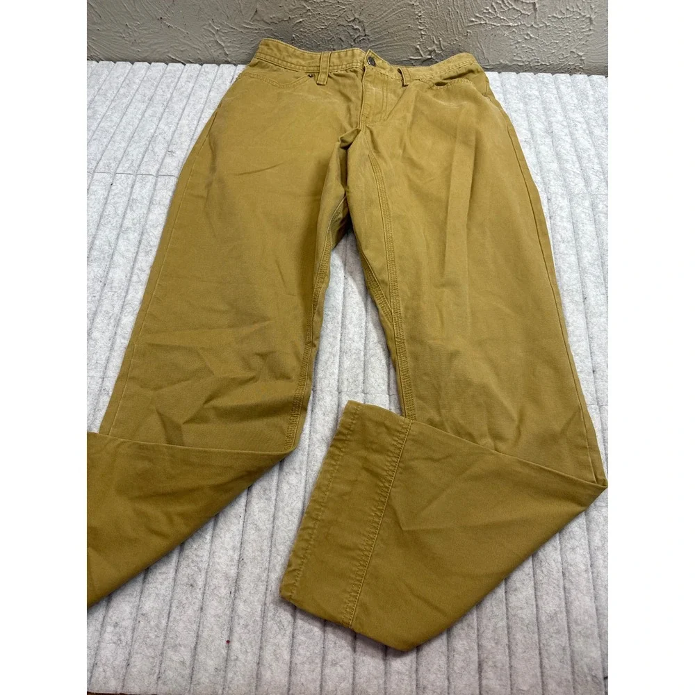 The North Face Mens Tan Canvas Work Pants Straight Leg Cotton A8ZS 29x29